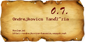 Ondrejkovics Tanázia névjegykártya